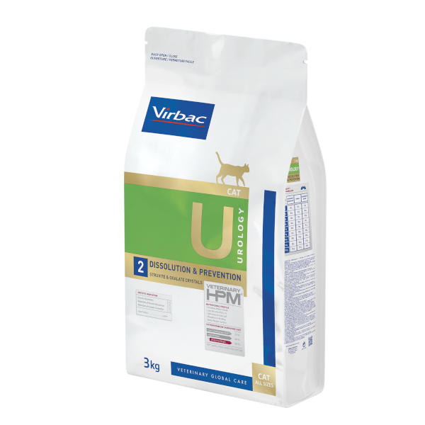 Virbac U2 UROLOGY 療法食 1kg×3袋　80g×3袋 Urology Cat - Dissolution & Prevention